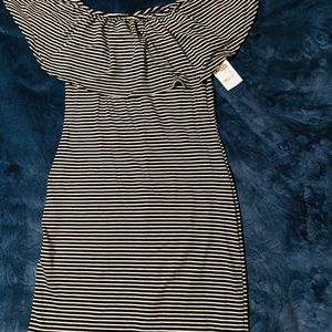 Charlotte Russe white and black knee dress